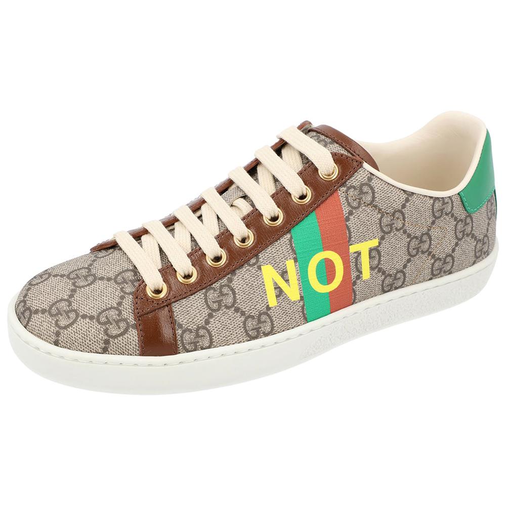 Gucci Beige/Brown GG Canvas Fake/Not Print Ace Sneaker Size EU 39