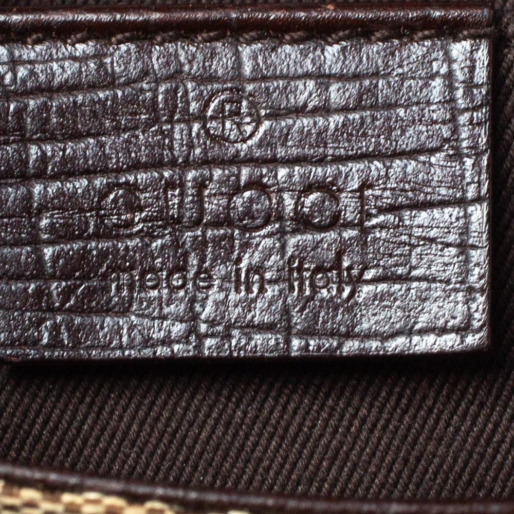 Gucci Beige/Brown GG Canvas Horsebit Chain Clutch 3