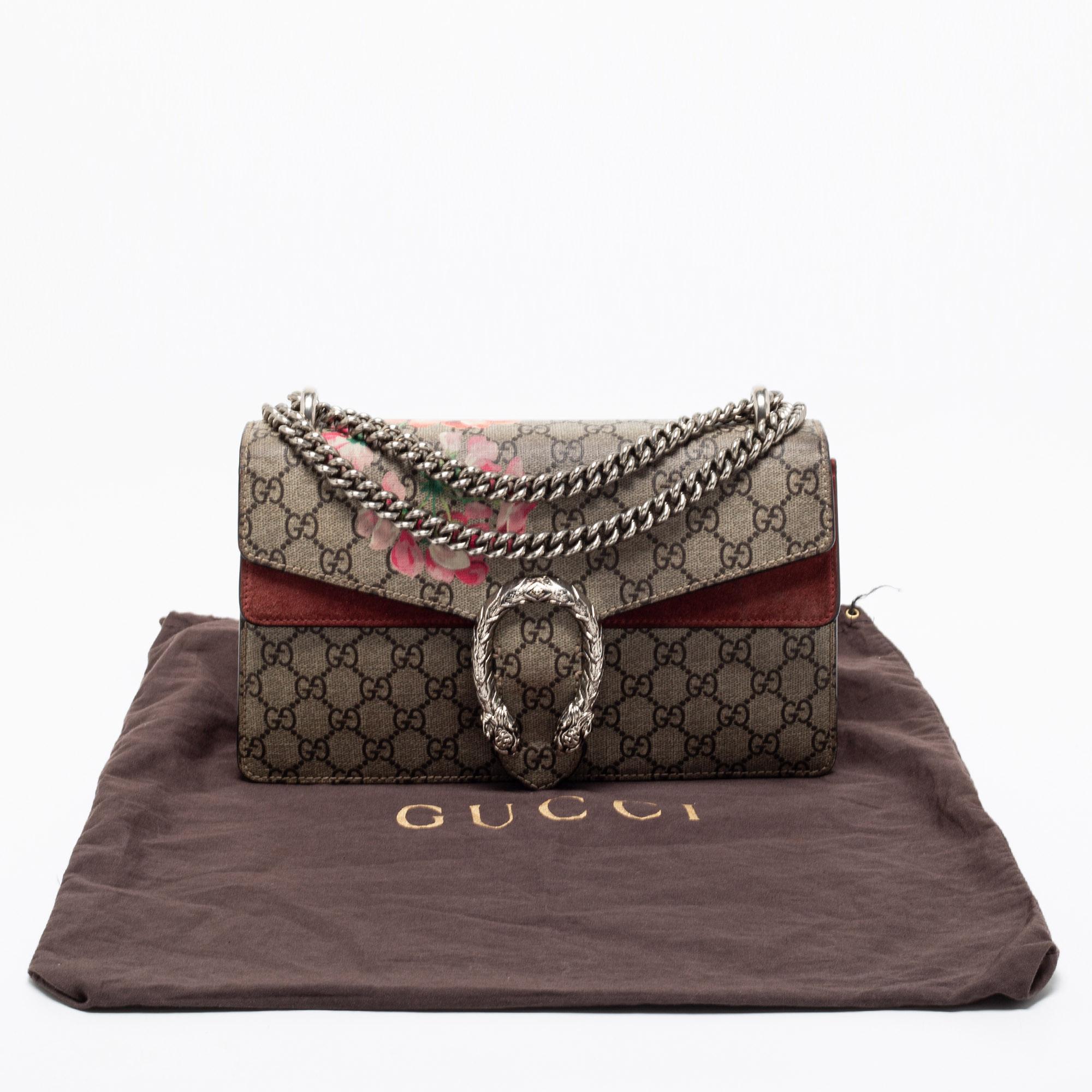 Gucci Beige/Brown GG Canvas Small Blooms Dionysus Shoulder Bag 5