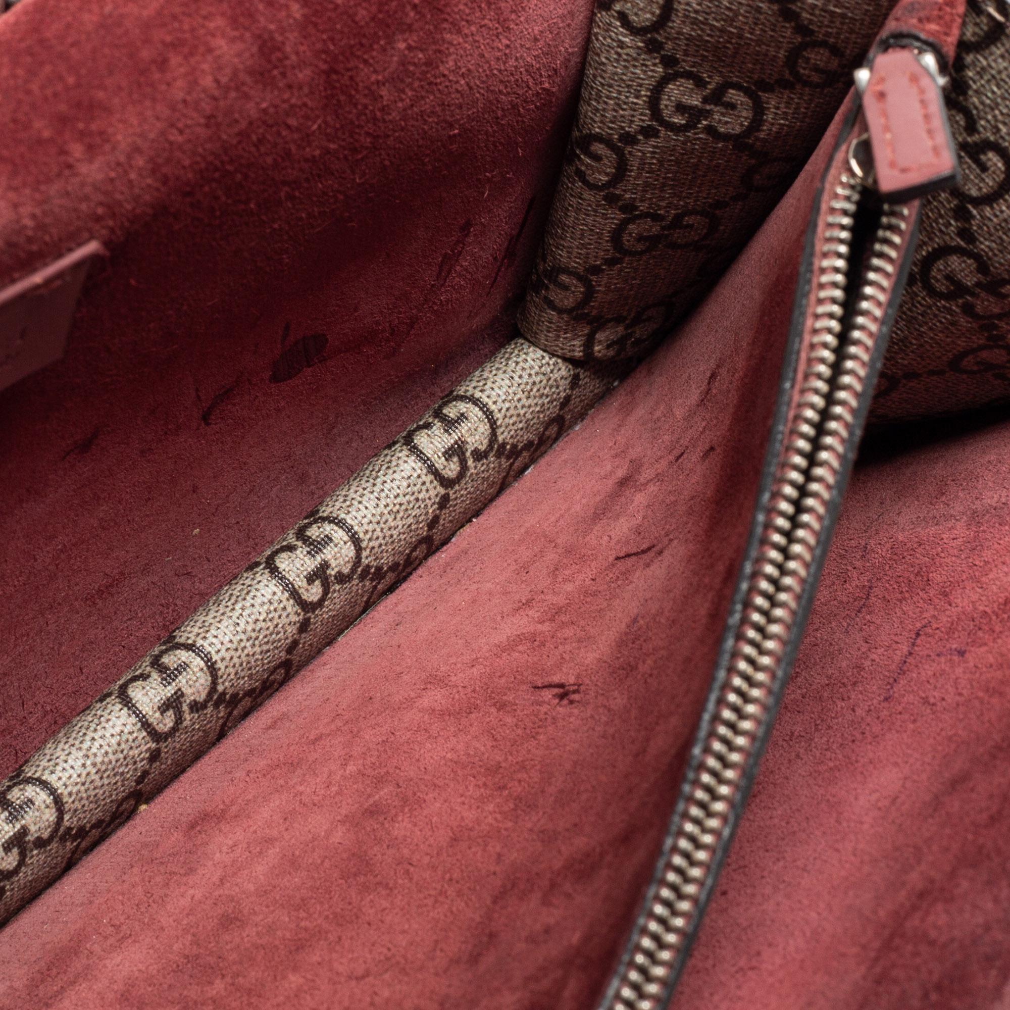 Women's Gucci Beige/Brown GG Canvas Small Blooms Dionysus Shoulder Bag