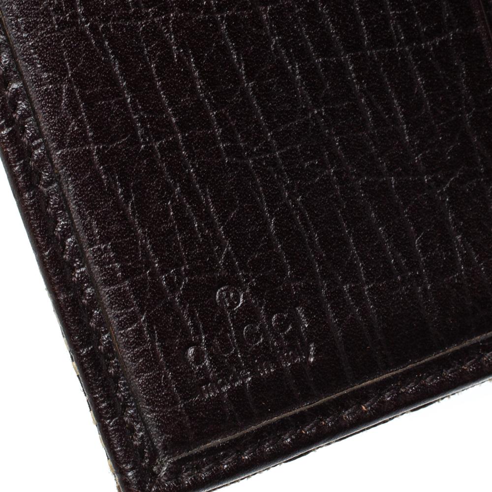 Gucci Beige/Brown GG Canvas Web Horsebit Compact Wallet 1