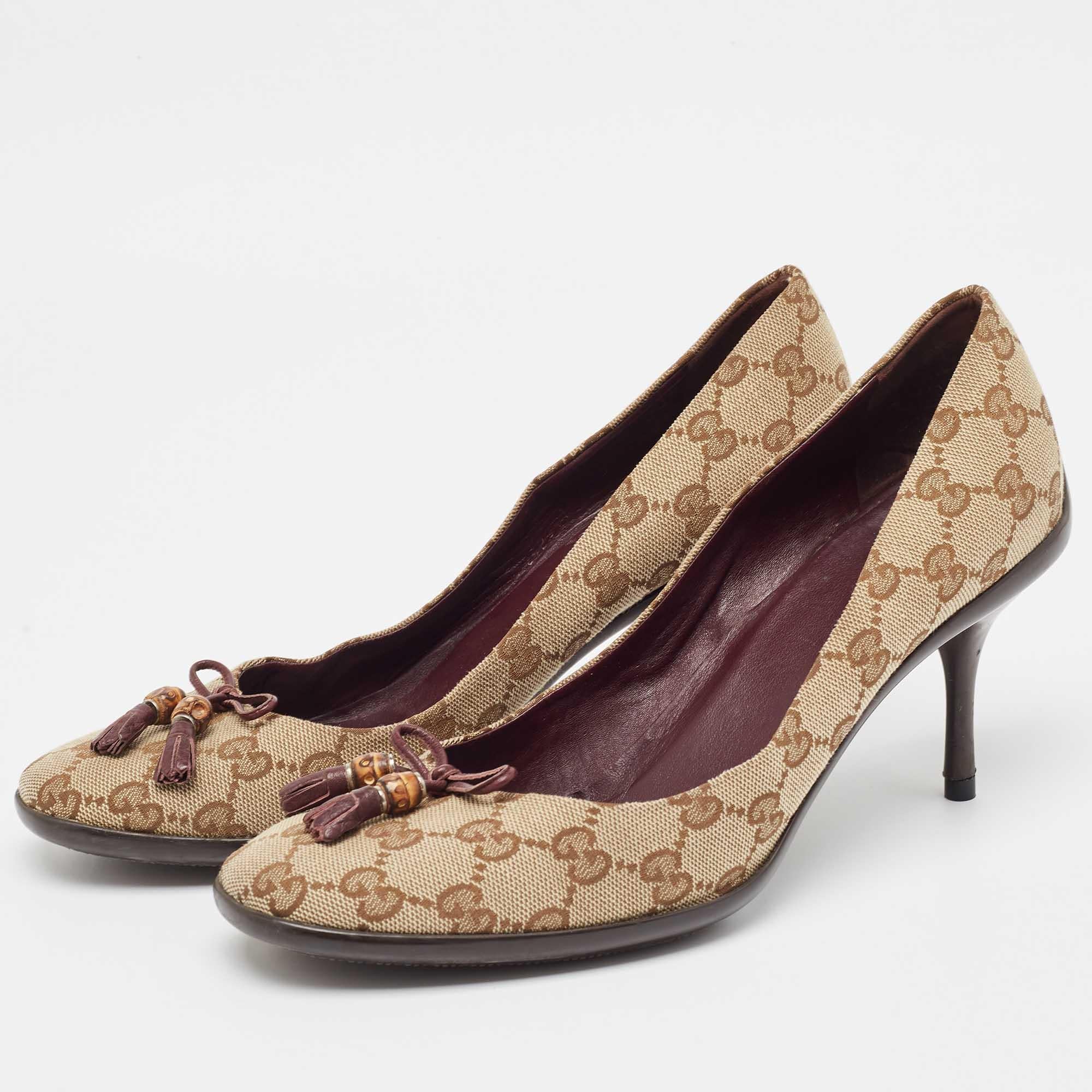 Make a chic style statement with these designer pumps. They showcase sturdy heels and durable soles, perfect for your fashionable outings!