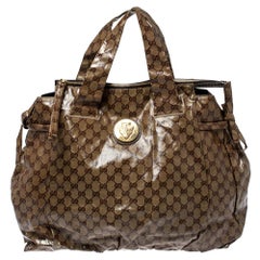 Gucci Beige/Brown GG Crystal Coated Canvas Large Hysteria Tote