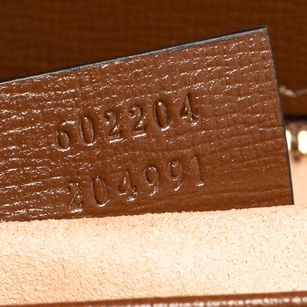Gucci Beige/Brown GG Supreme Canvas and Leather 1955 Horsebit Shoulder Bag 3