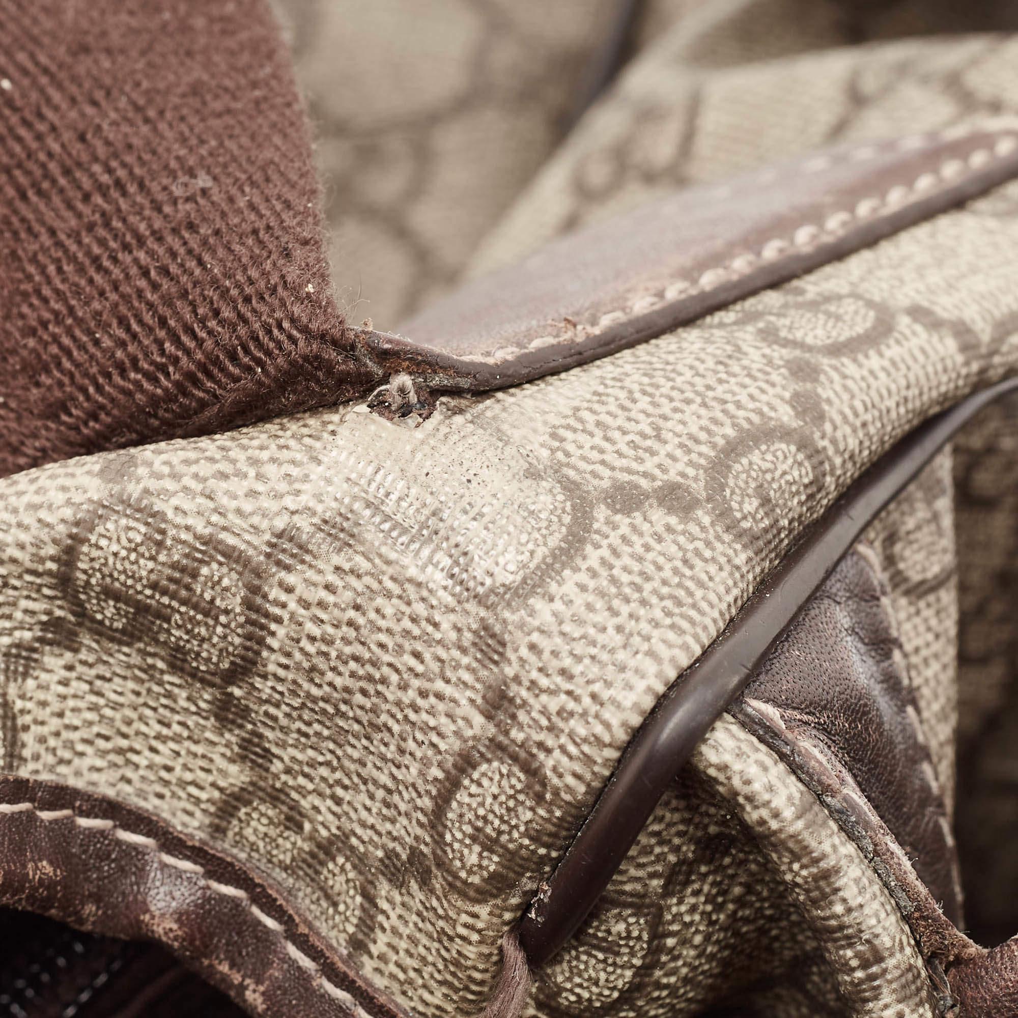 Gucci Beige/Brown GG Supreme Canvas and Leather Diaper Messenger Bag 4