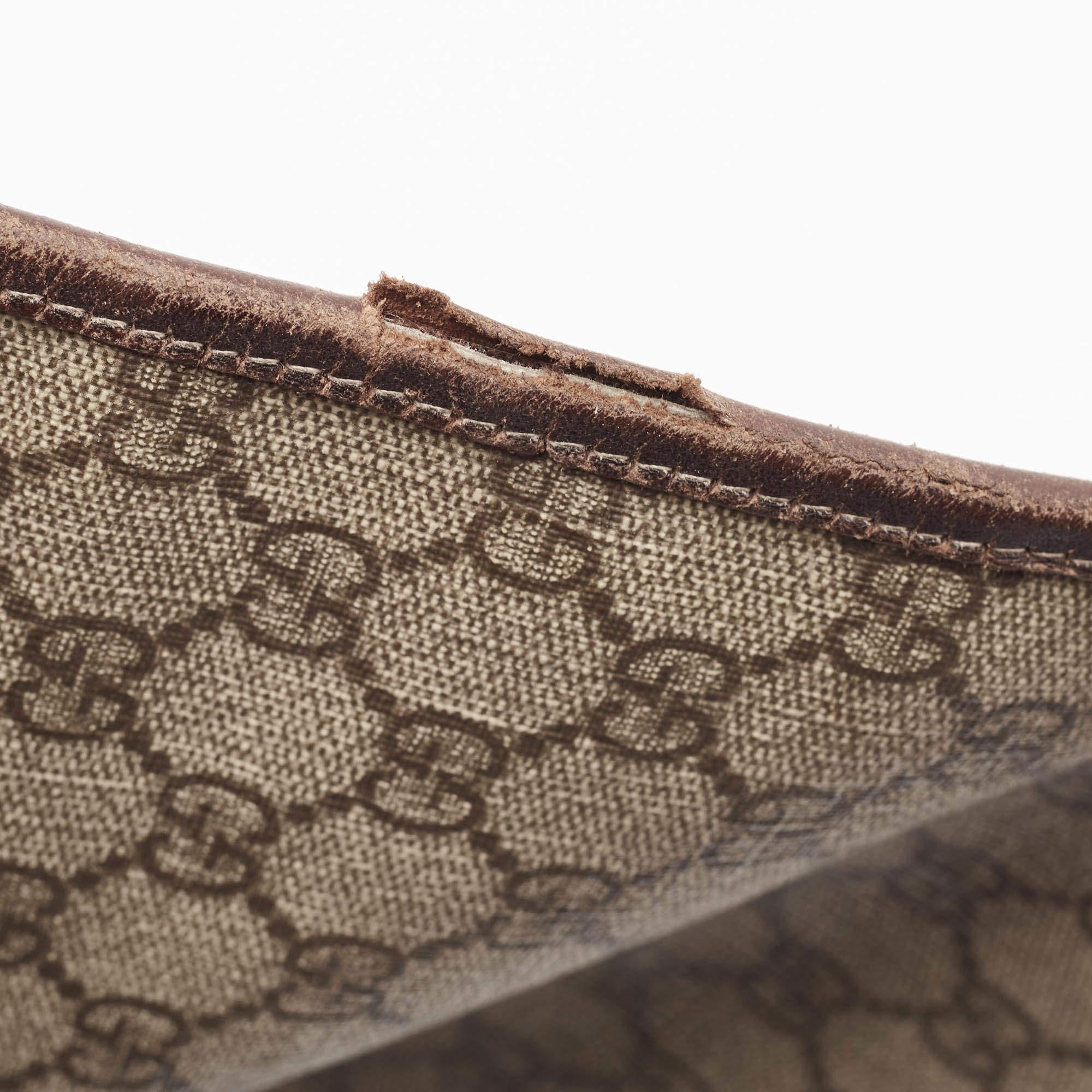 Gucci Beige/Brown GG Supreme Canvas and Leather Diaper Messenger Bag 5