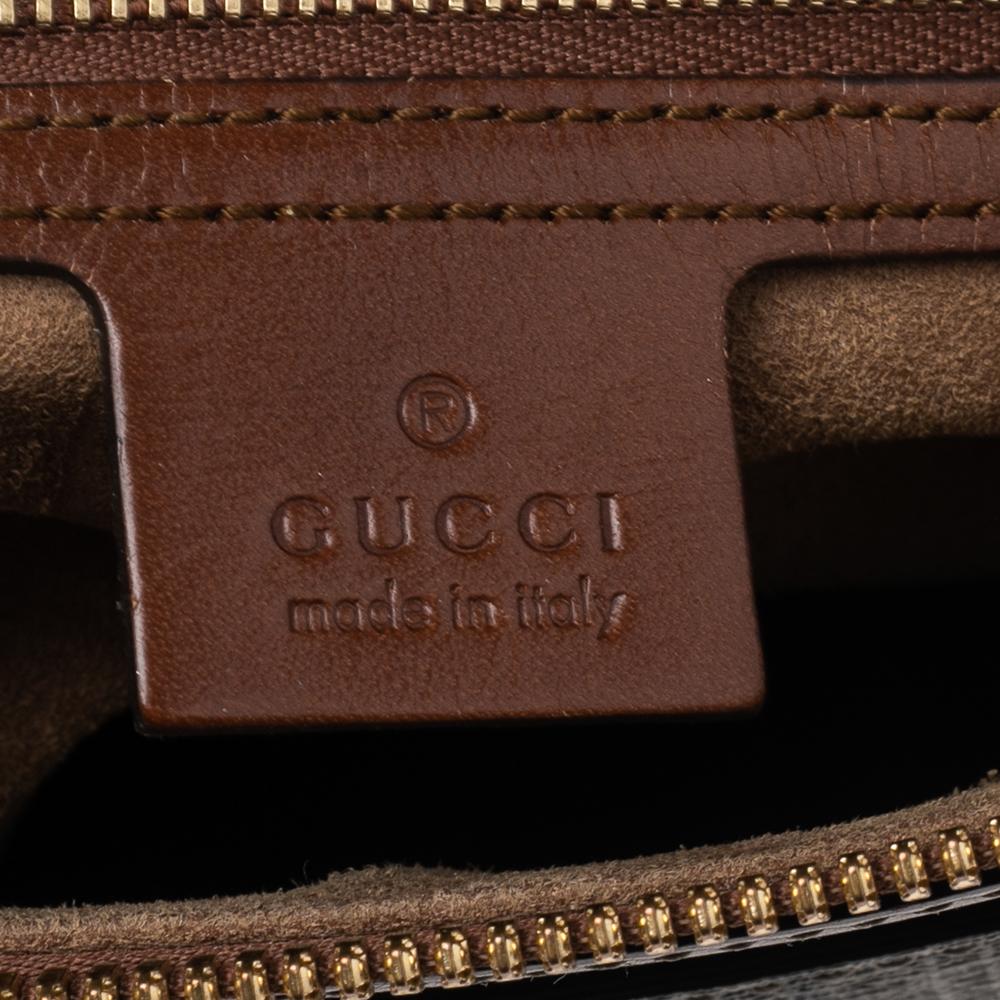 Gucci Beige/Brown GG Supreme Canvas and Leather Linea Medium Tote 2