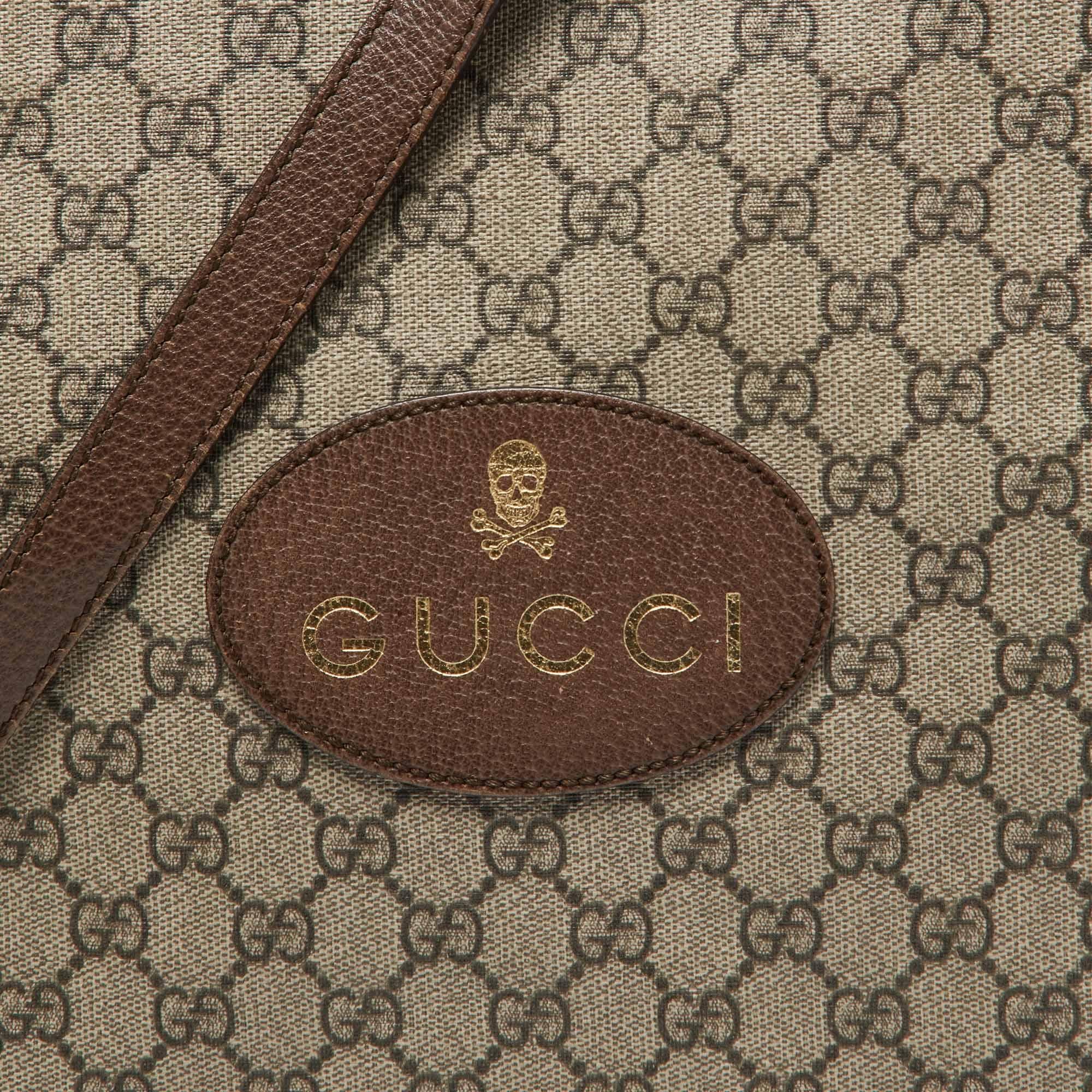Women's Gucci Beige/Brown GG Supreme Canvas and Leather Neo Vintage Tote