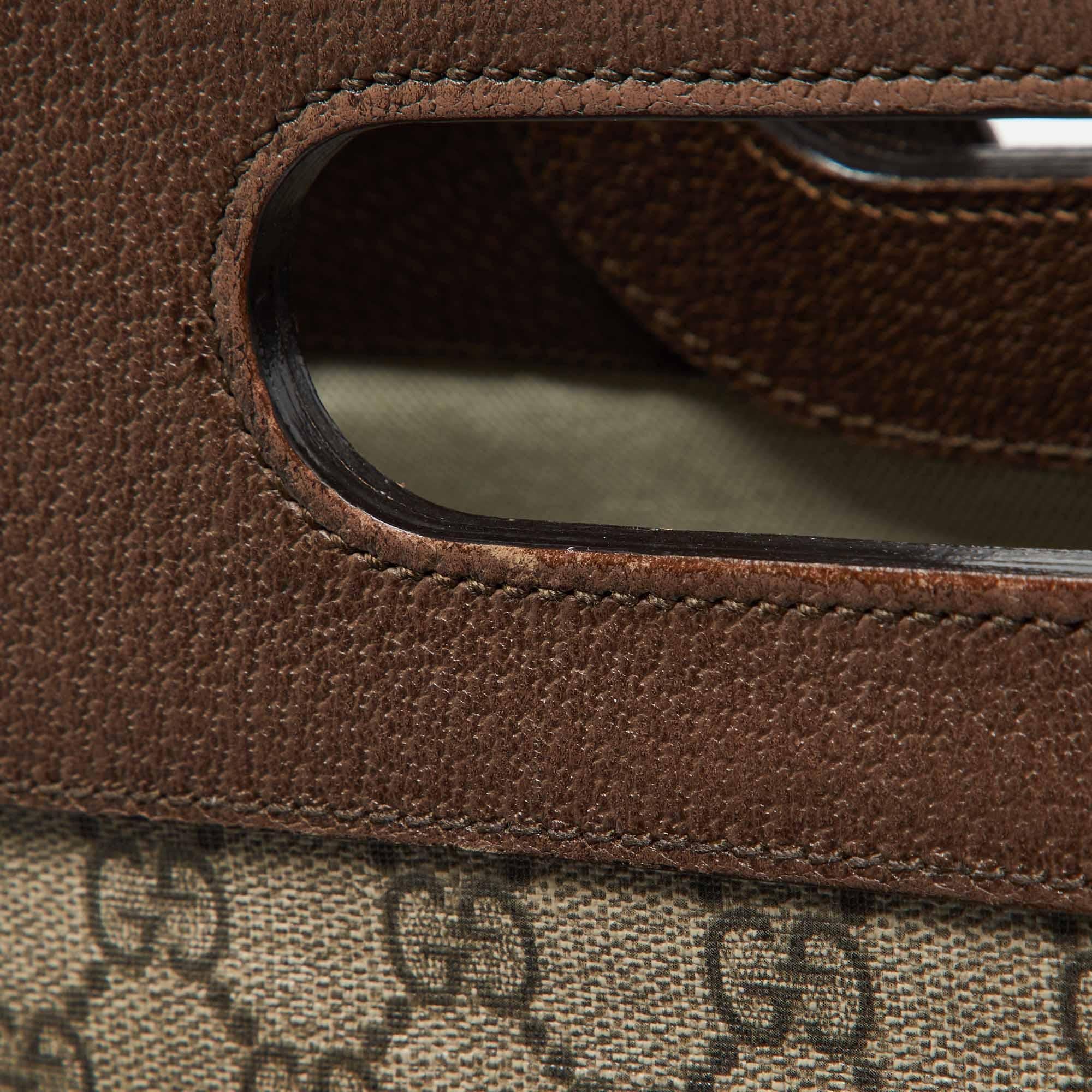 Gucci Beige/Brown GG Supreme Canvas and Leather Neo Vintage Tote 1