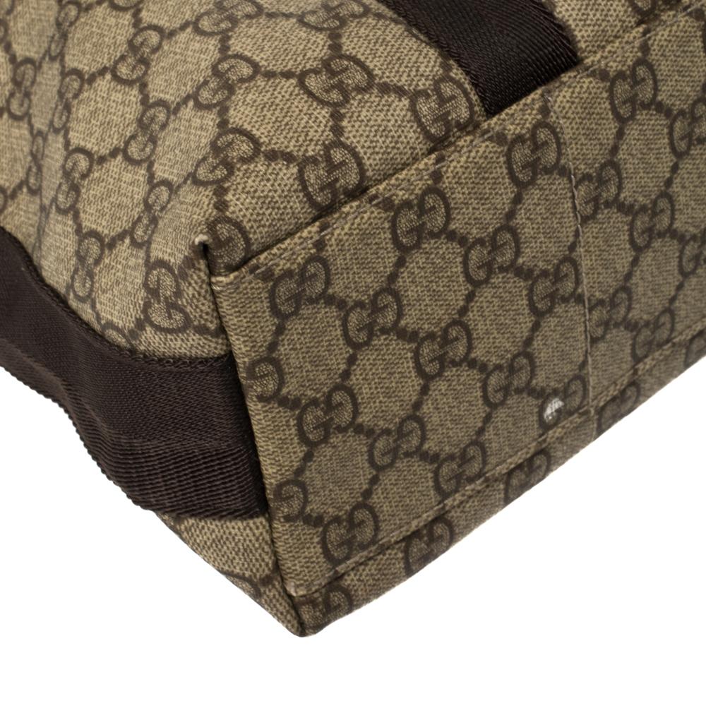 Gucci Beige/Brown GG Supreme Canvas Messenger Bag 6