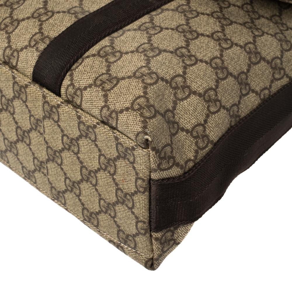 Gucci Beige/Brown GG Supreme Canvas Messenger Bag 7
