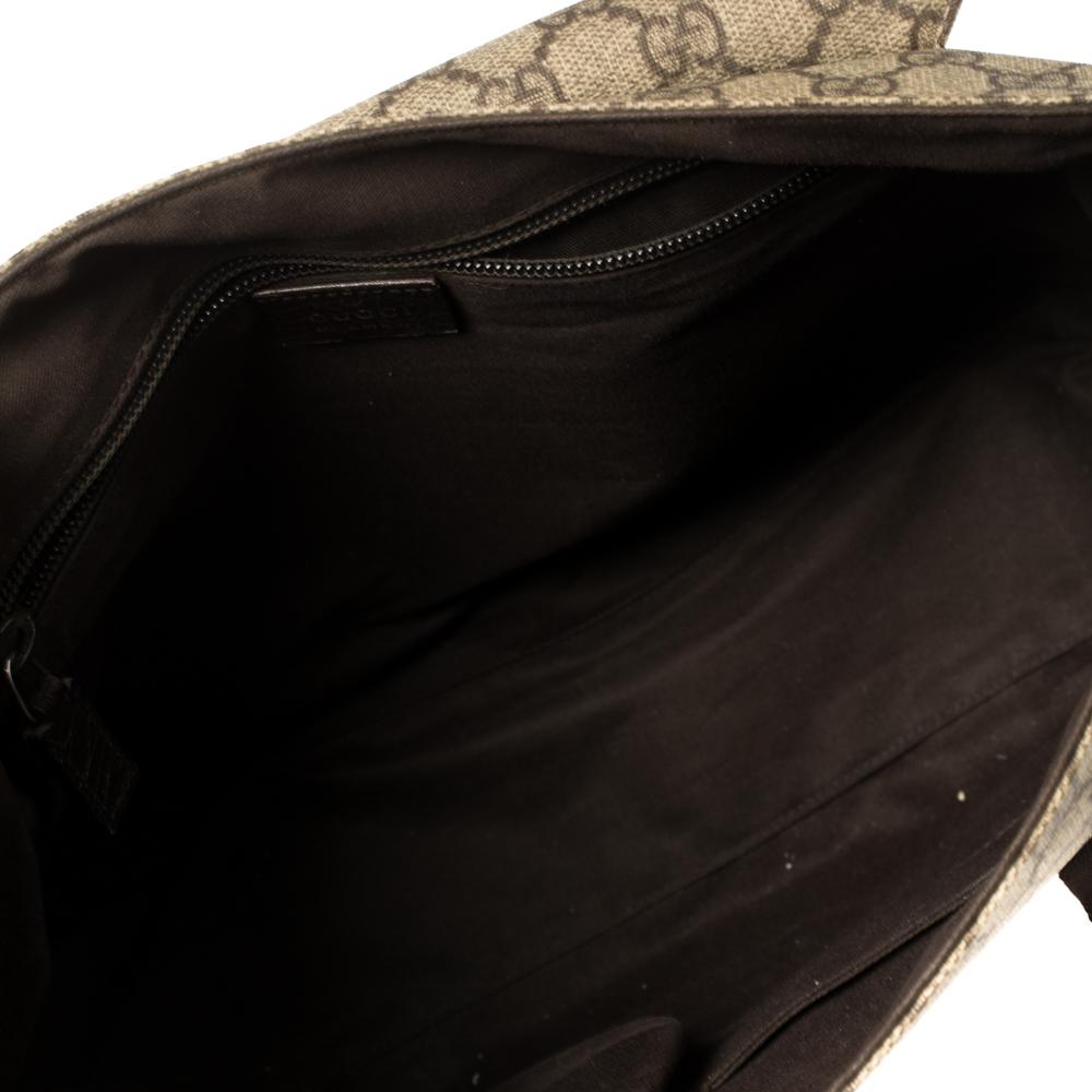 Gucci Beige/Brown GG Supreme Canvas Messenger Bag 8