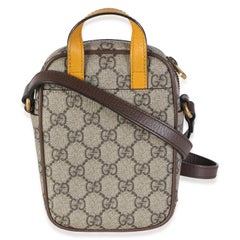 Gucci Beige Brown GG Supreme Canvas Neo Vintage Mini Messenger Bag