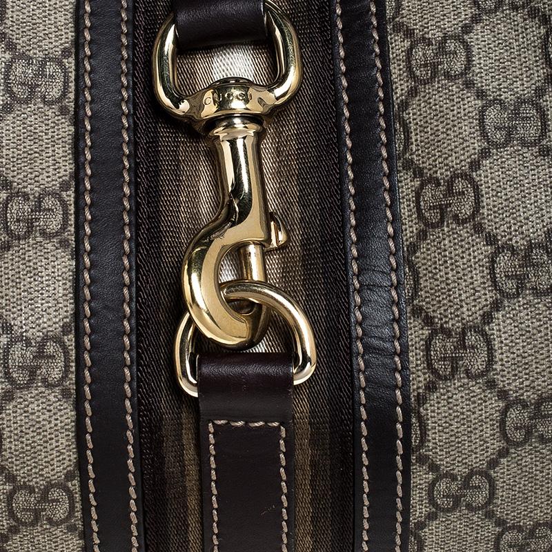 Gucci Beige/Brown GG Supreme Coated Canvas and Leather Bardot Joy Tote 6