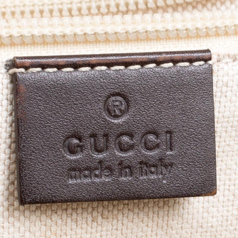 Gucci Beige/Brown GG Surpreme Canvas and Leather Messenger Bag In Good Condition In Dubai, Al Qouz 2