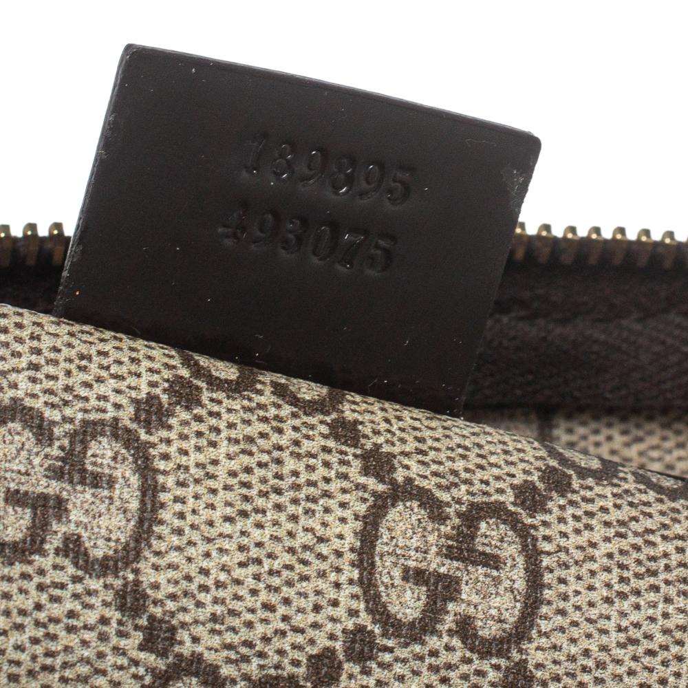 Gucci Beige/Brown Heart Tattoo GG Supreme Canvas Medium Joy Boston Bag 3