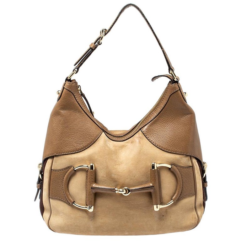 Gucci Brown Pebbled Leather Vintage Web Heritage Shoulder Bag