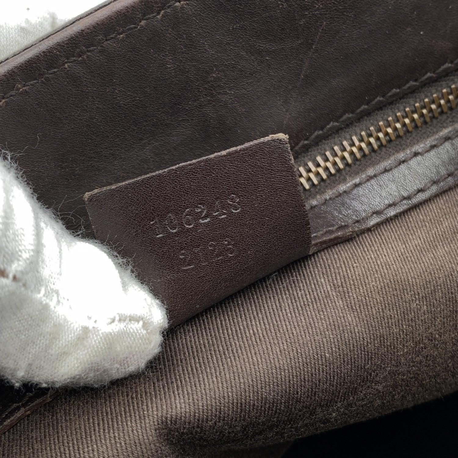 Gucci Beige Brown Monogram Canvas Bucket Shoulder Bag Tote For Sale 1