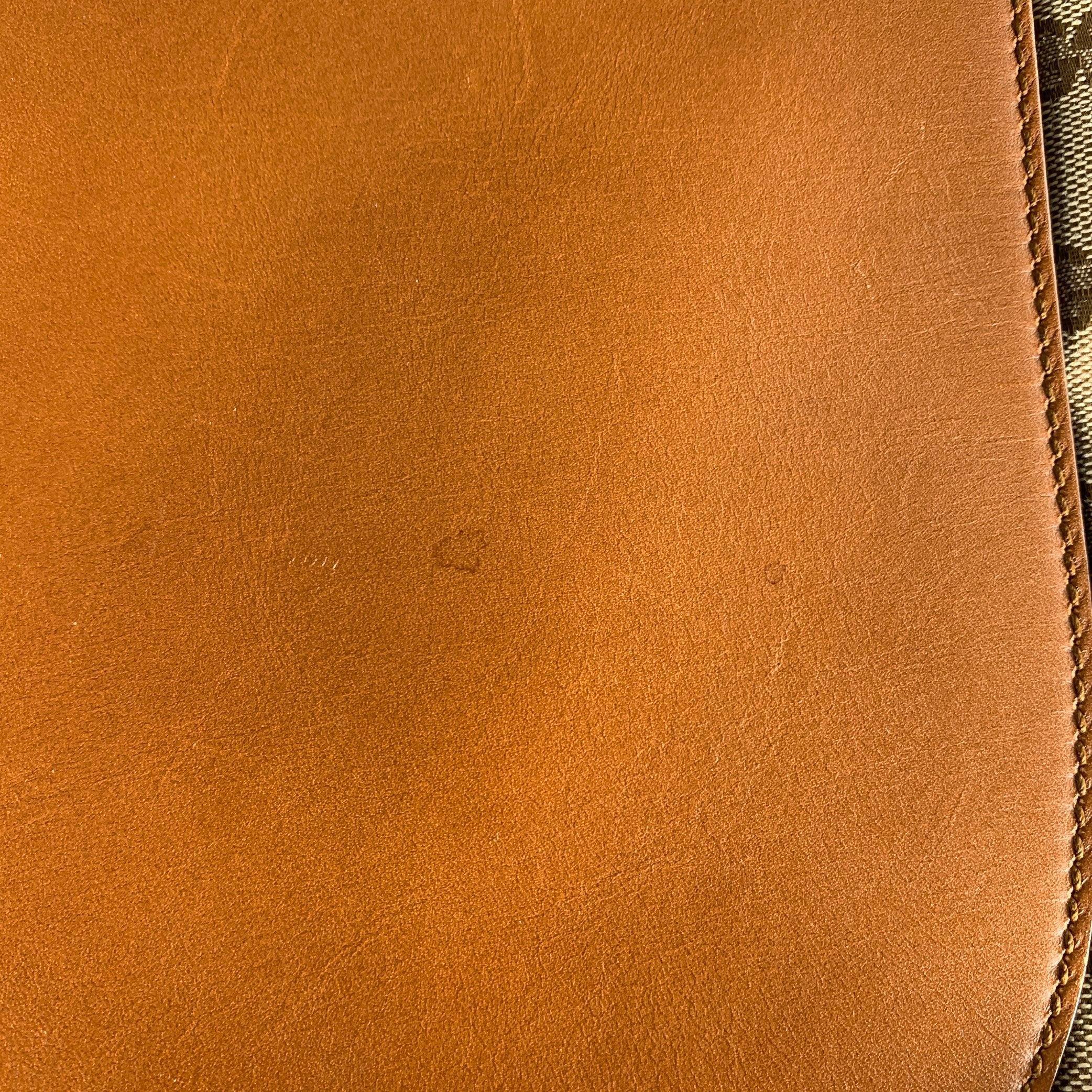 GUCCI Beige Brown Monogram Canvas Leather Crossbody Bag 2