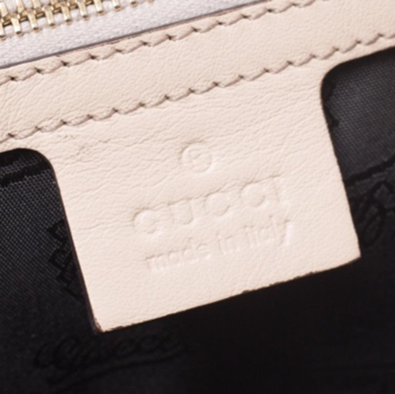 Donna Gucci, borsa Queen grande in pitone e pelle beige/marrone in vendita