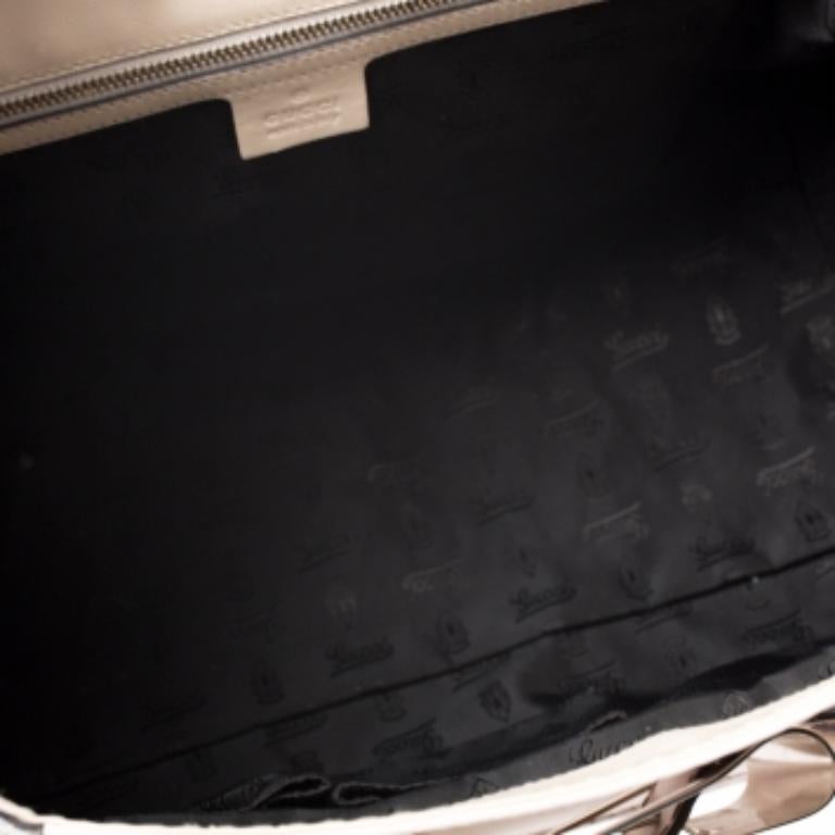 Gucci, borsa Queen grande in pitone e pelle beige/marrone in vendita 1