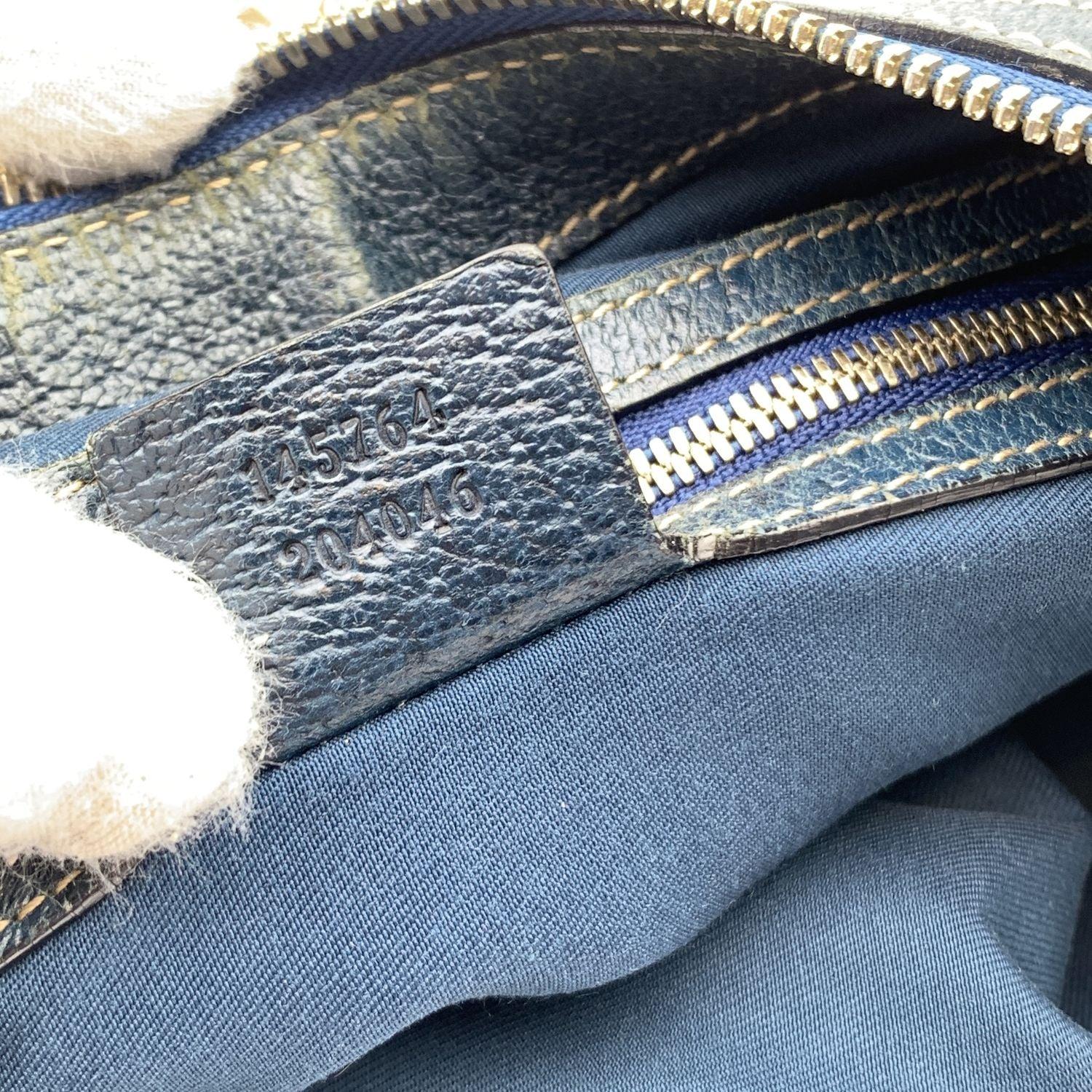 Gucci Beige Canvas Horsebit Print Glam Hobo Shoulder Bag For Sale 3