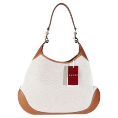 Gucci Beige Canvas Medium B Shoulder Bag