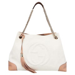 Gucci Beige Canvas x Leather Soho Chain Tote S29g32
