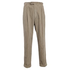 Gucci Beige Corduroy Straight Leg Pants XXL