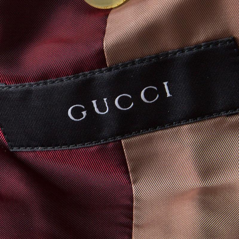 Gucci Beige Cotton Regular Fit Two Button Blazer L 1