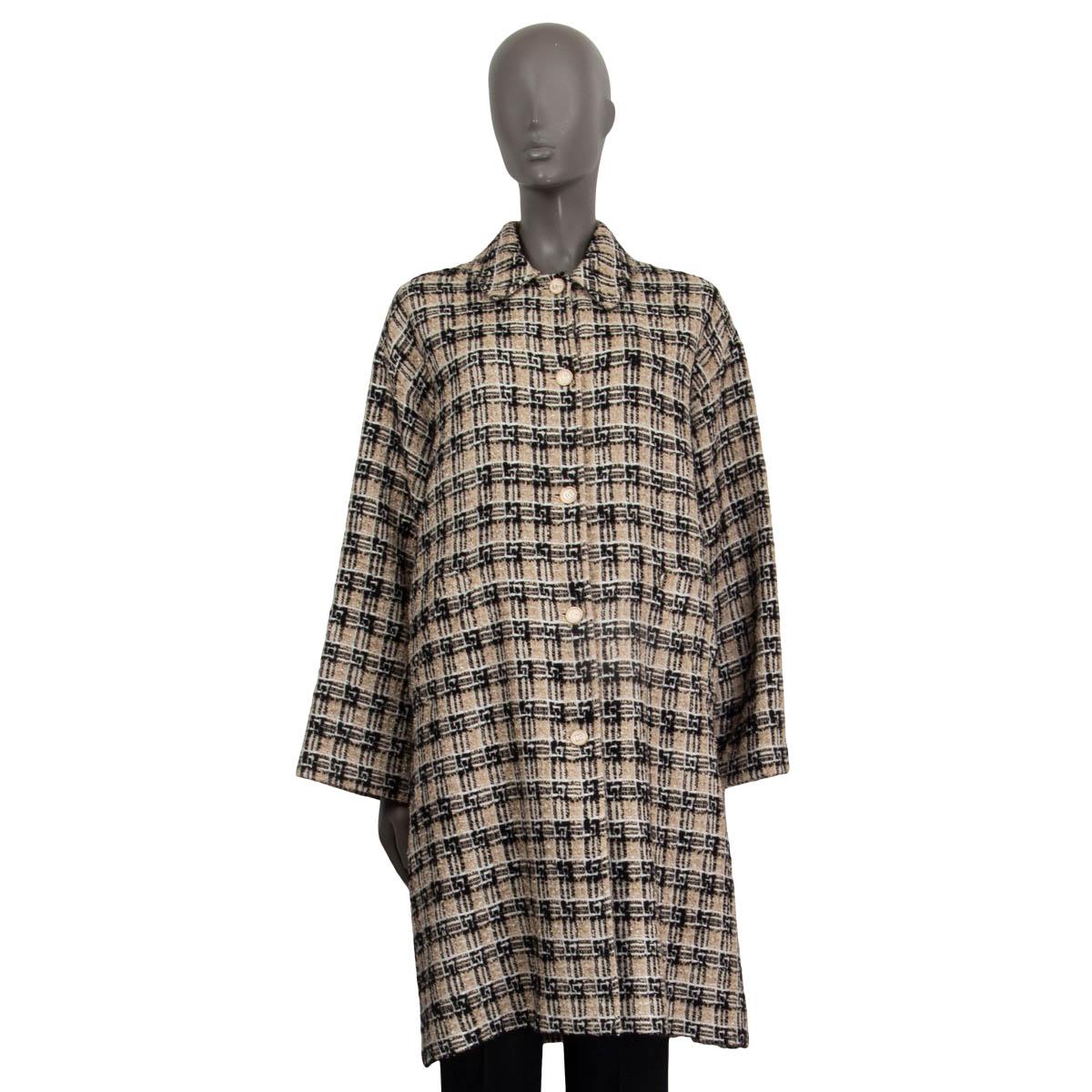 Beige GUCCI Giacca MIDI SQUARE G CHECK TWEED in cotone beige 40 S