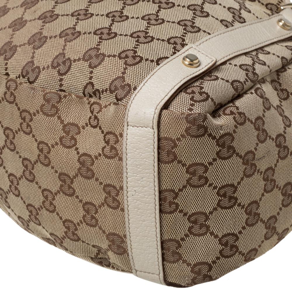 Gucci Beige/Cream GG Canvas and Leather Medium Abbey Shoulder Bag 3
