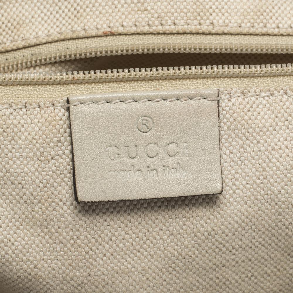 Gucci Beige/Cream GG Canvas and Leather Medium Sukey Hobo 6
