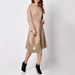 Gucci Beige/Cream GG Canvas and Leather Small Abbey D-Ring Hobo