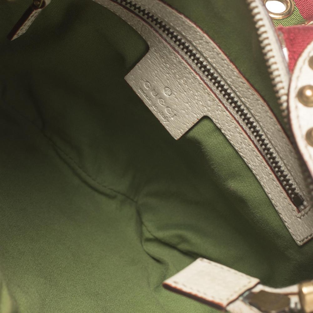 Gucci Beige/Cream GG Canvas and Leather Small Studded Pelham Hobo 7