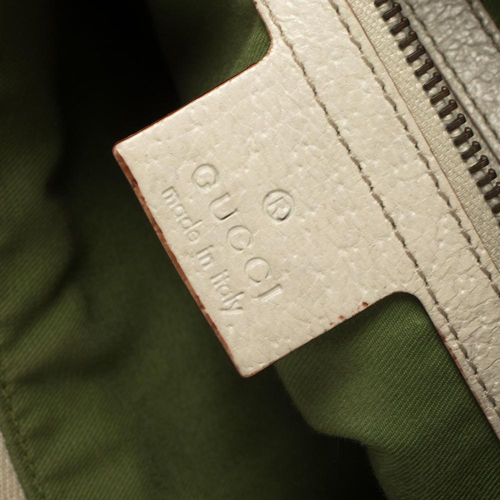 Gucci Beige/Cream GG Canvas and Leather Small Studded Pelham Hobo 5