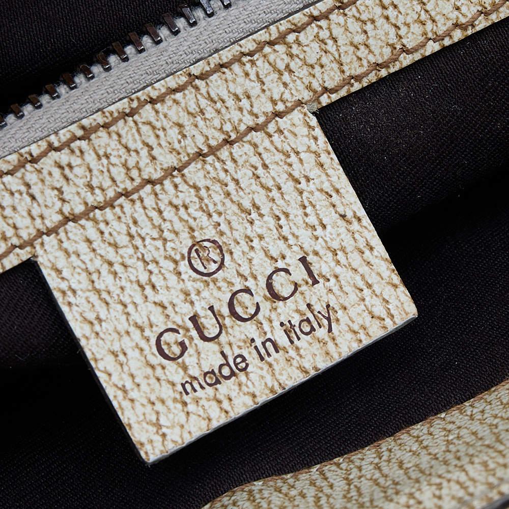 Gucci - Sac à bandoulière en toile et cuir Turnlock beige/crème GG 3