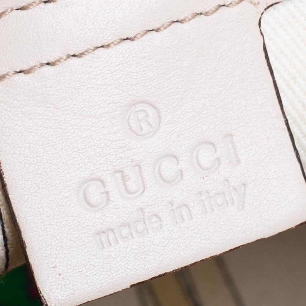 Gucci Beige/Cream GG Canvas and Leather Wave Boston Bag 3