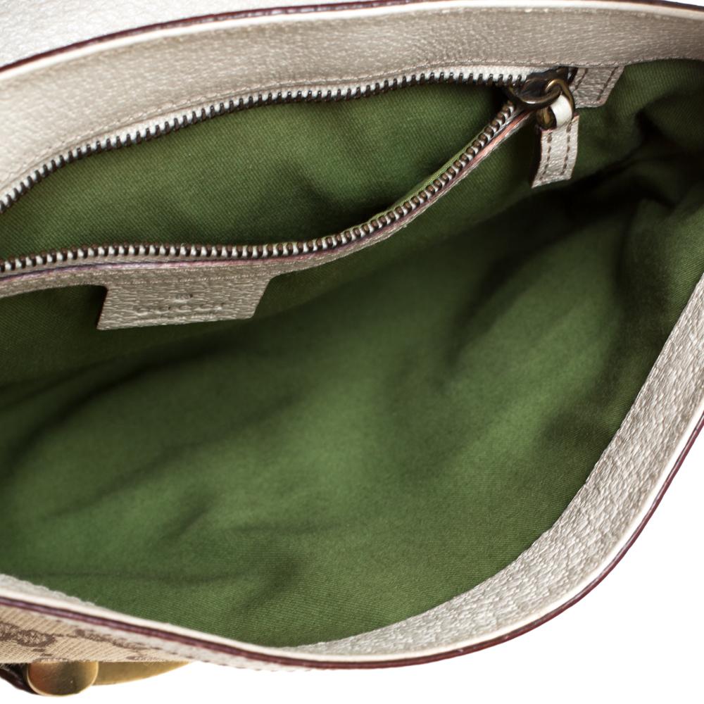 Gucci Beige/Cream GG Canvas Studded Pelham Runway Flap Bag 1