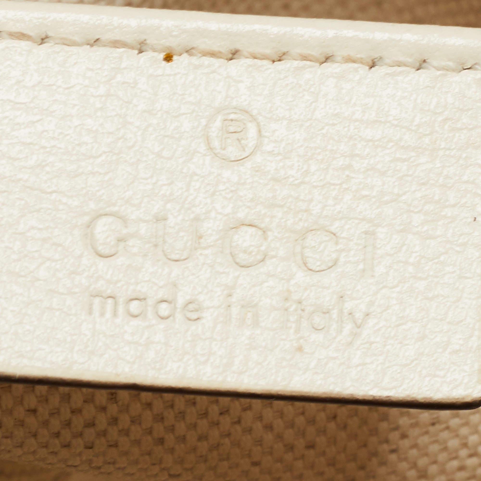 Gucci Beige/Cream GG Supreme Coated Canvas and Leather Mini Horsebit 1955 Bag 10