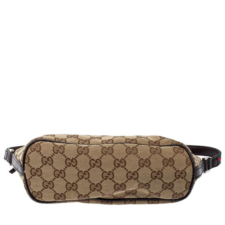 Gucci GG Canvas Boat Pochette - Brown Handle Bags, Handbags - GUC1319200