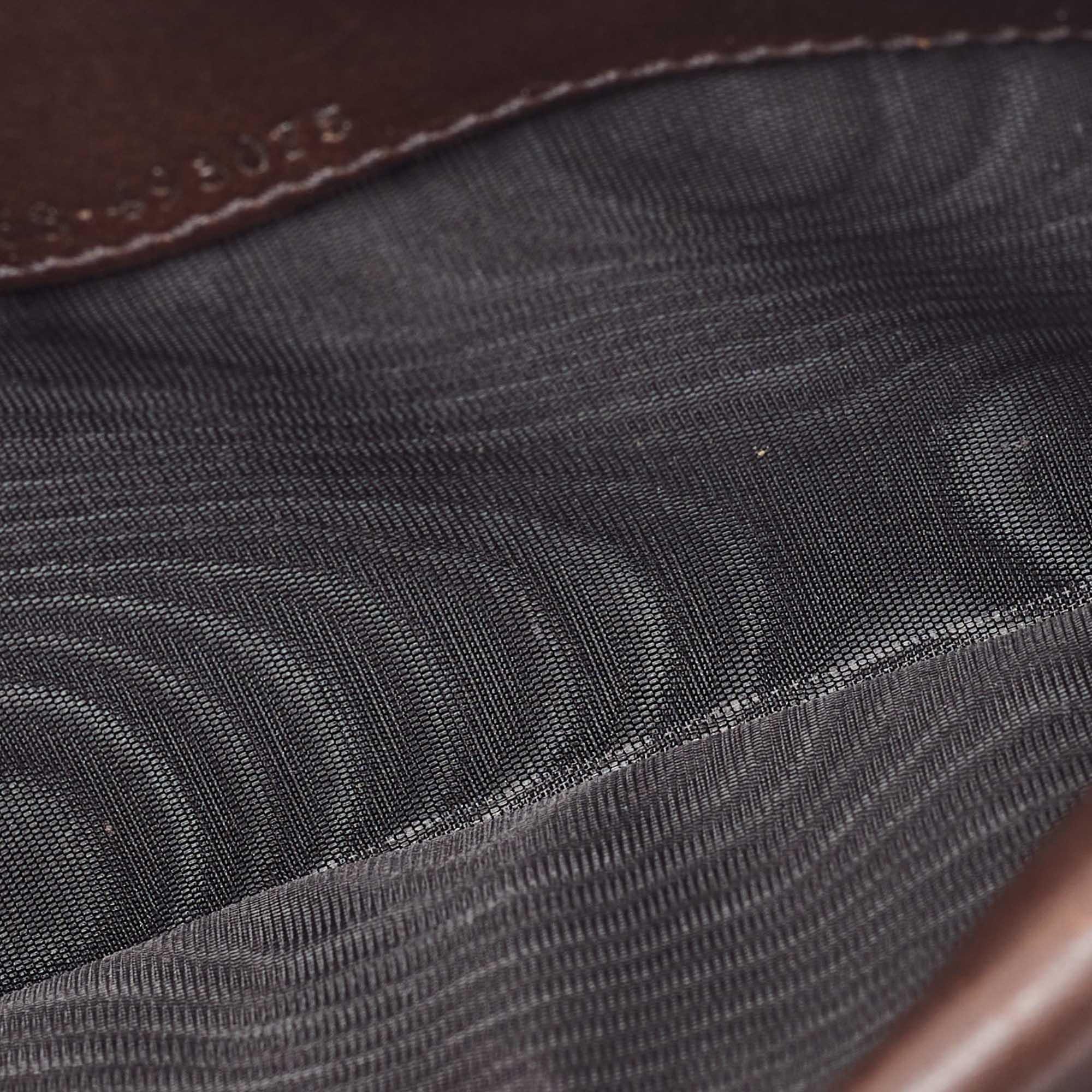 Brown Gucci Beige/Ebony GG Canvas and Leather Ladies Web Continental Wallet