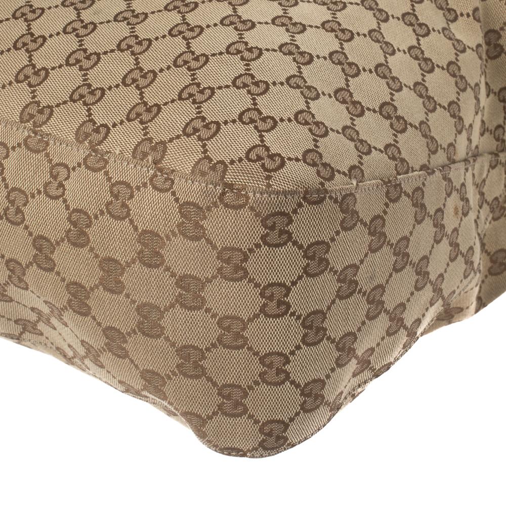 Gucci Beige/Ebony GG Canvas und Leder Large Icon Bit Tote 1