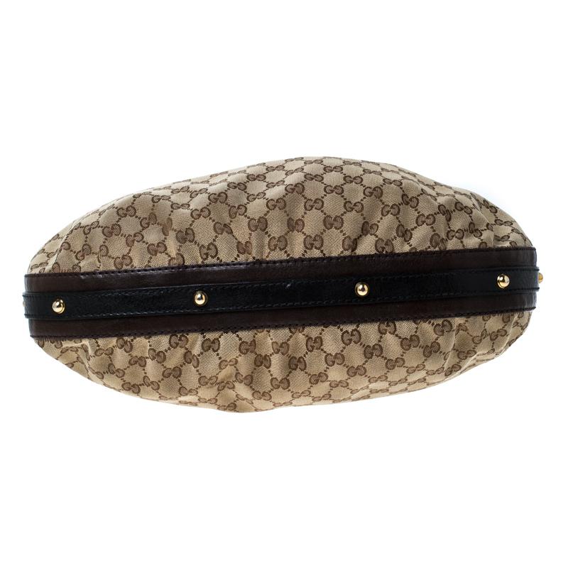 Gucci Beige/Ebony GG Canvas Medium Pelham Hobo 5