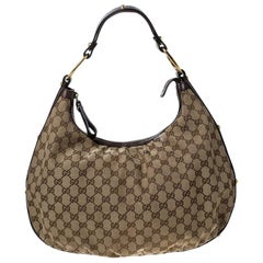 Gucci Beige/Ebony GG Canvas Medium Pelham Hobo