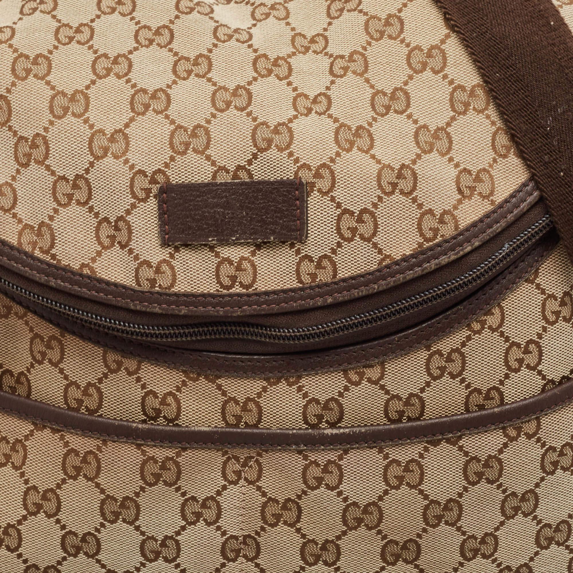 Women's Gucci Beige/Ebony GG Canvas Original Baby Changing Bag