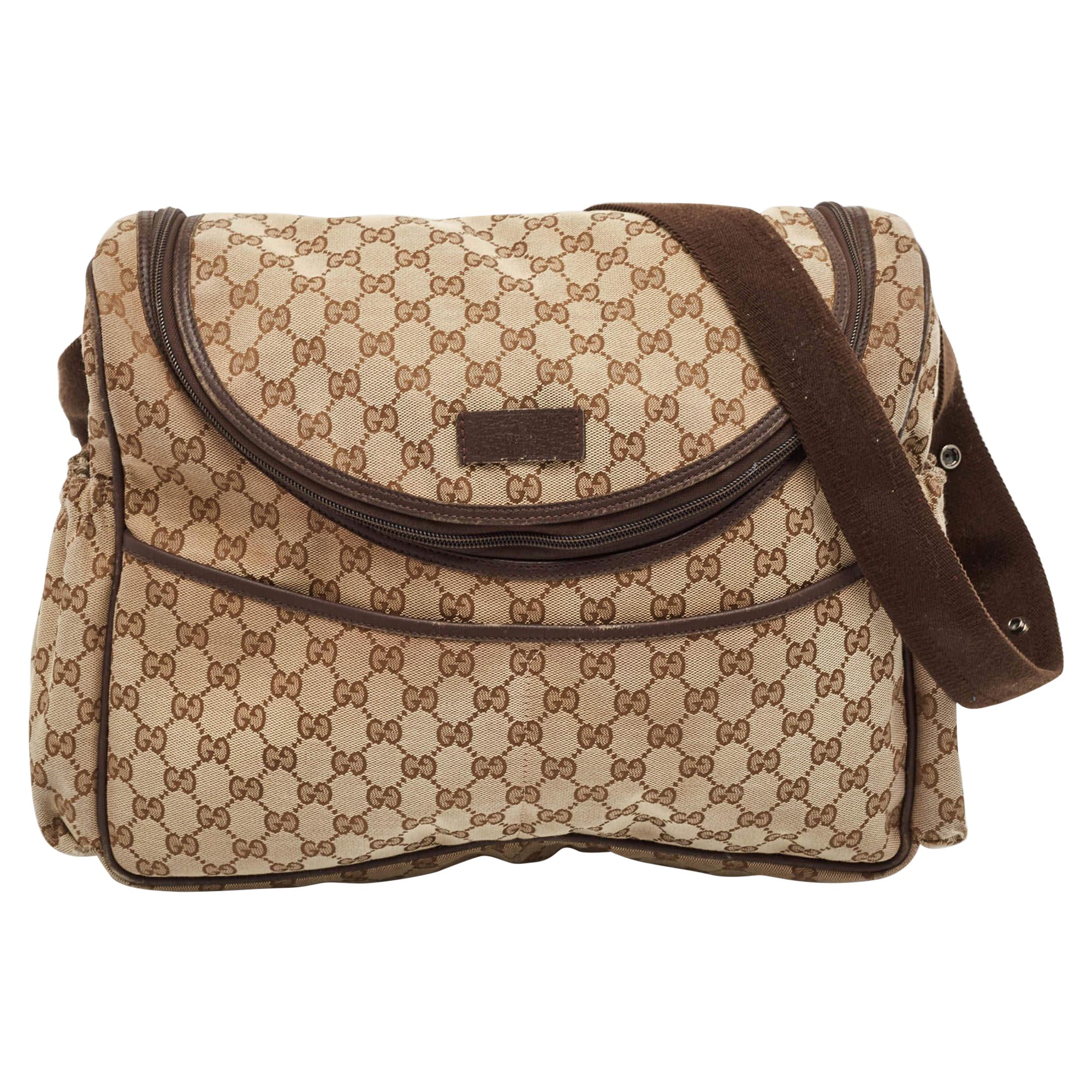 Gucci Beige/Ebony GG Canvas Original Baby Changing Bag