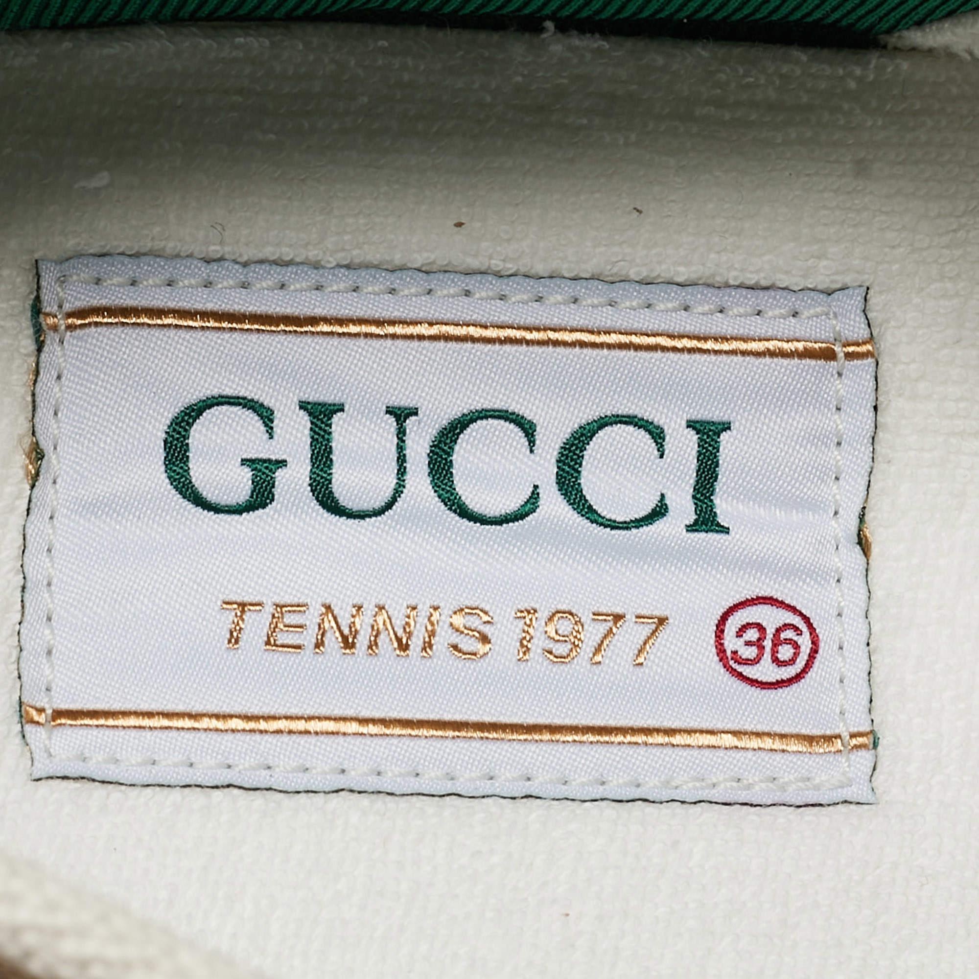 Women's Gucci Beige/Ebony GG Canvas Tennis 1977 Sneakers Size 36