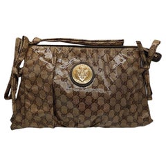 Used Gucci Beige/Ebony GG Crystal Hysteria Clutch Bag