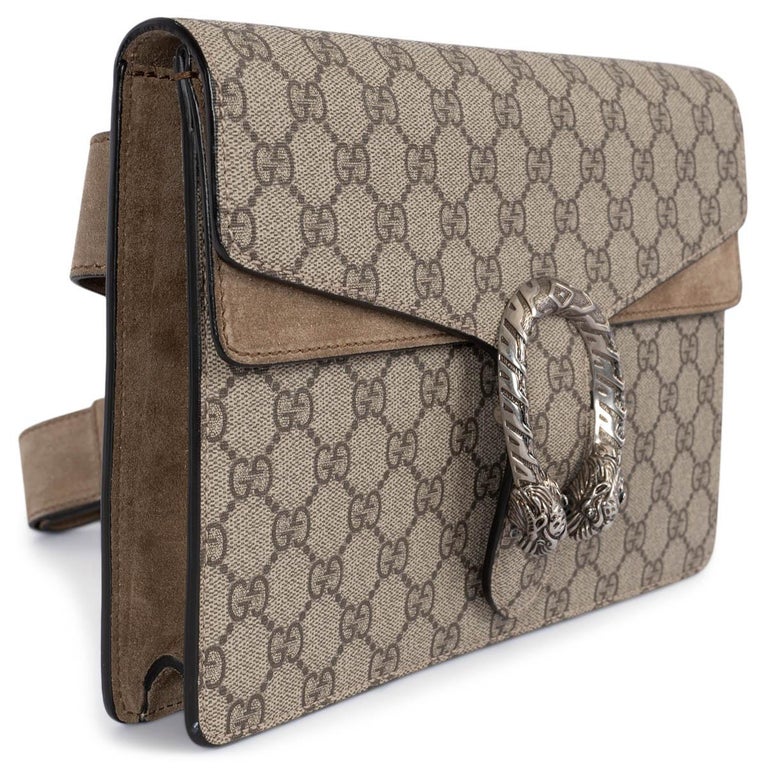GUCCI beige ebony GG Supreme canvas DIONYSUS Belt Bag For  display picture 3